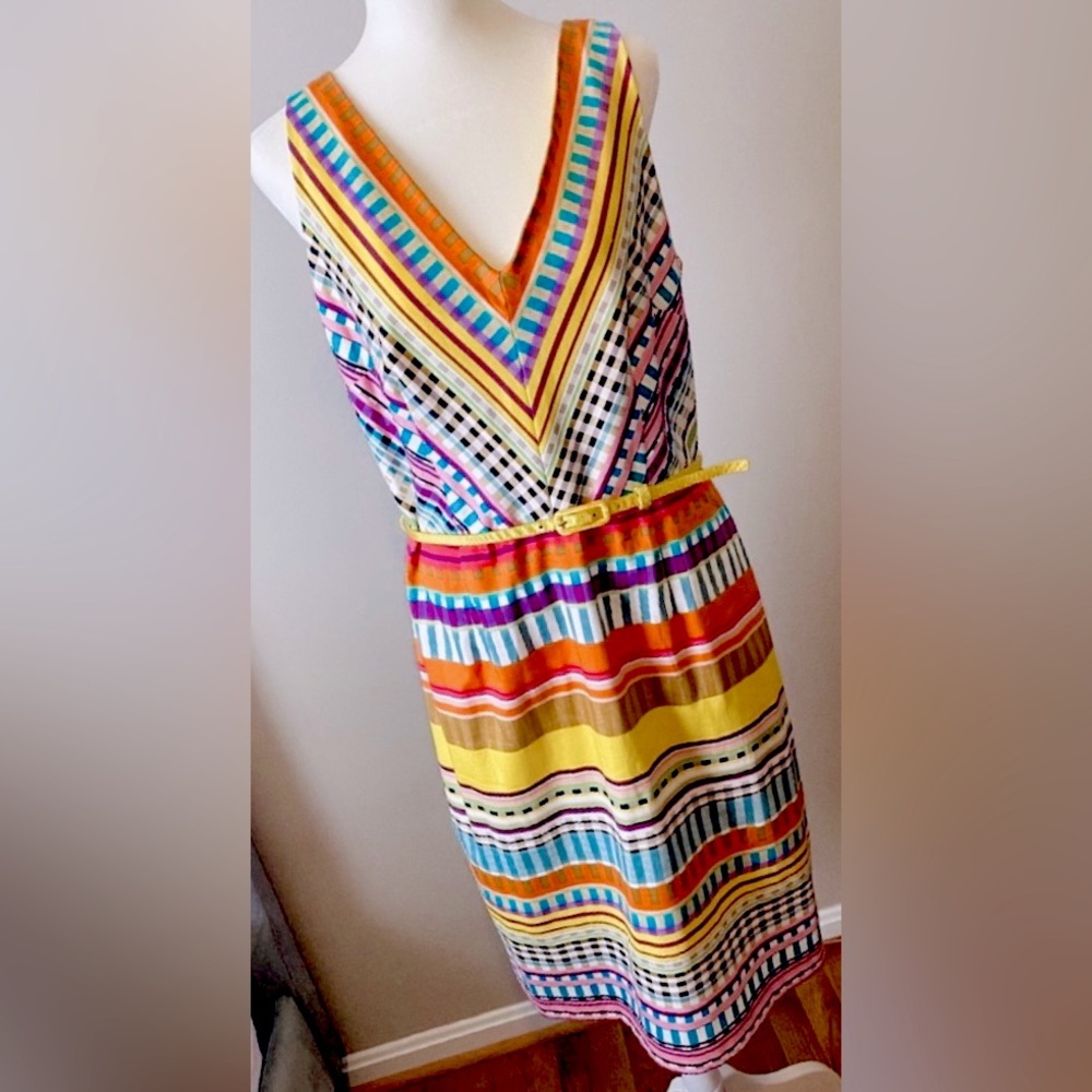 London times multicolor sleeveless dress